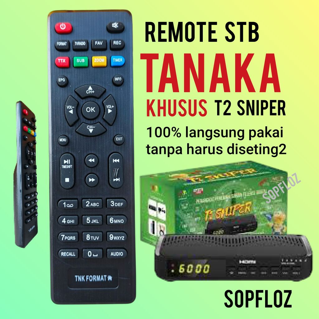 Remote tanaka t2 sniper set top box remot stb