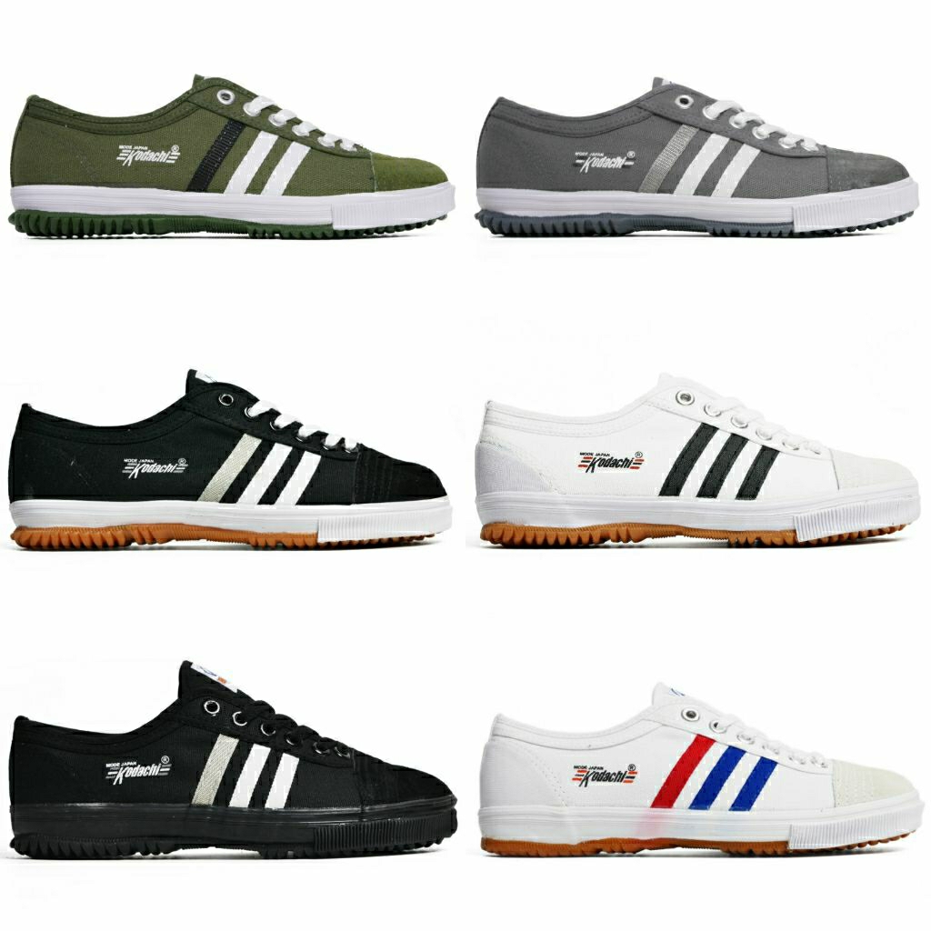 Sepatu kodachi anti slip alasnya karet mentah.