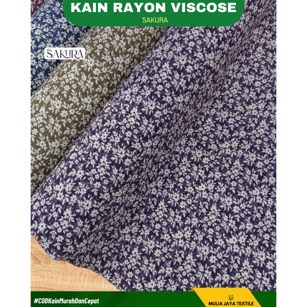 Kain Motif Adem, Rayon Viscose, Untuk Gamis, Mukena, Setelan SKR