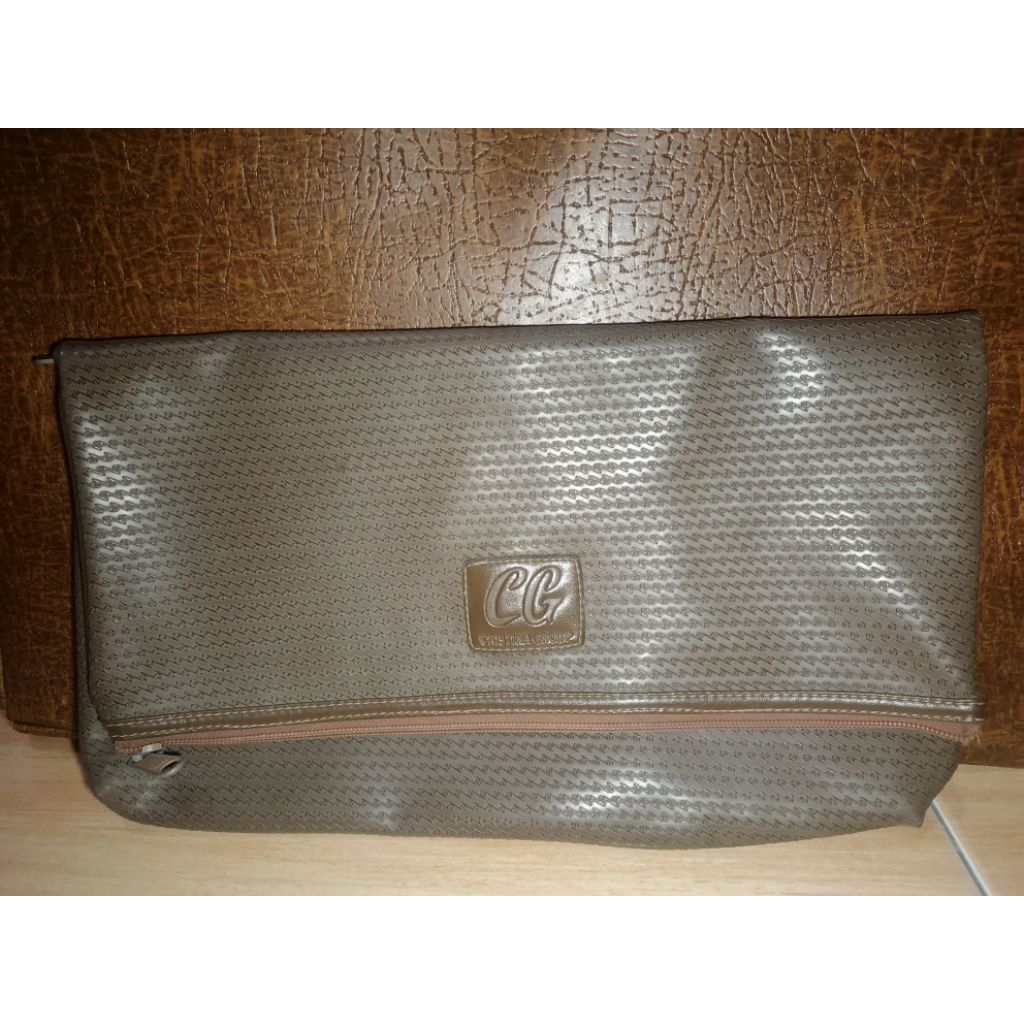 PRELOVED Tas Fashion Wanita Pouch / Clutch Jadul Christina Group (Kulit seperti Tas Charles Jourdan)