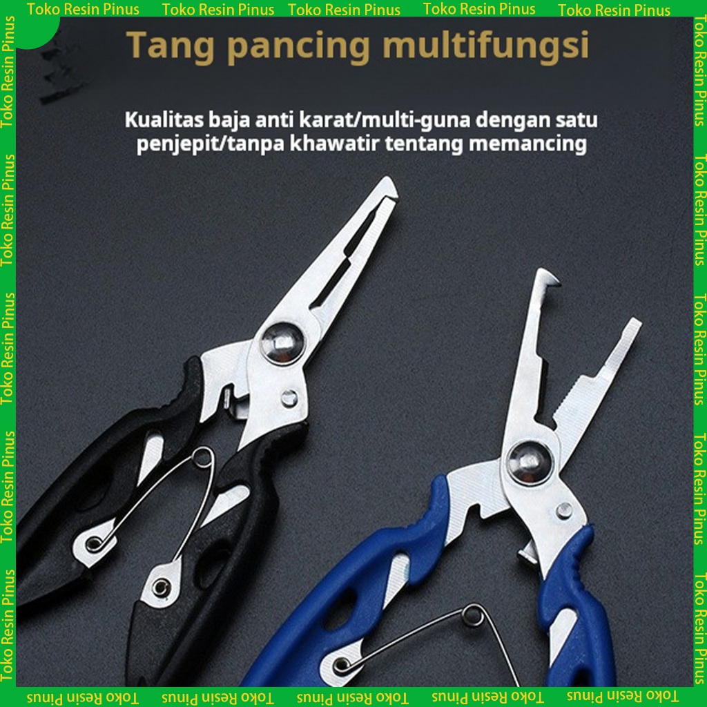 Tang Luya multifungsi gunting pancing tang pancing mulut melengkung dari baja tahan karat alat penge