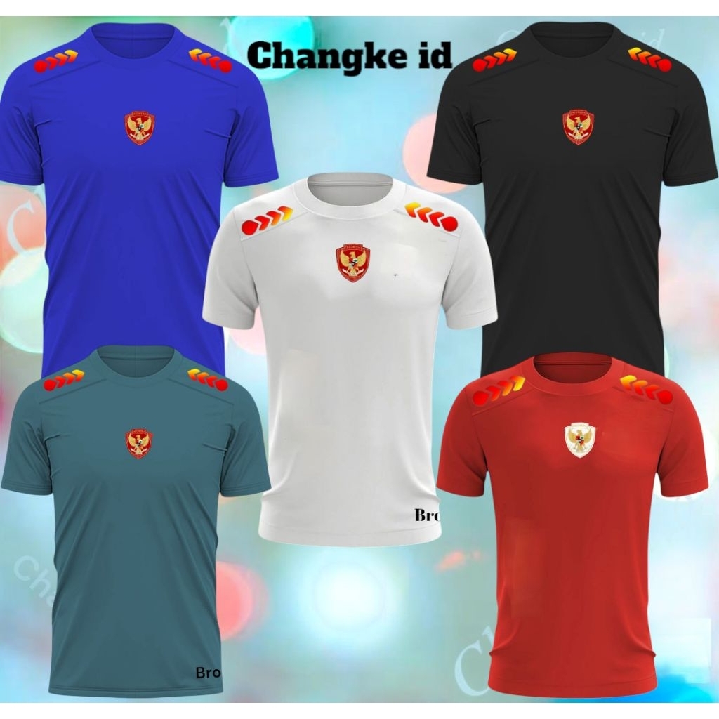 COD Kaos Sport Training Dewasa Pria Wanita Baju Atasan Jersey Olahraga Indonesia Kaos Sport Timnas R