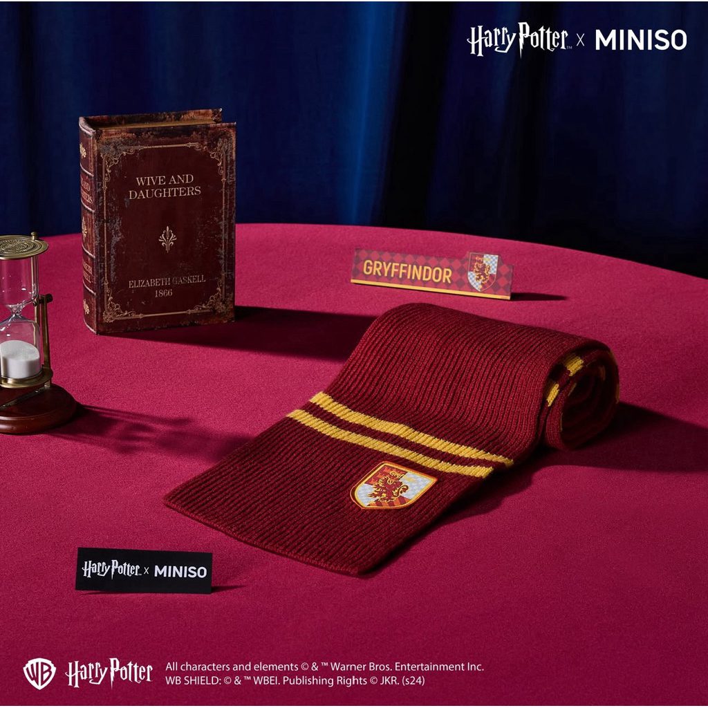[READY] Miniso x Harry Potter Scarf Syal - Slytherin Gryffindor