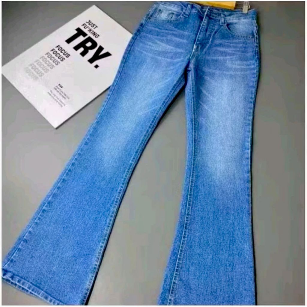 Original Celana Cutbray Jeans/Cutbray Jeans Stretch Korean Style