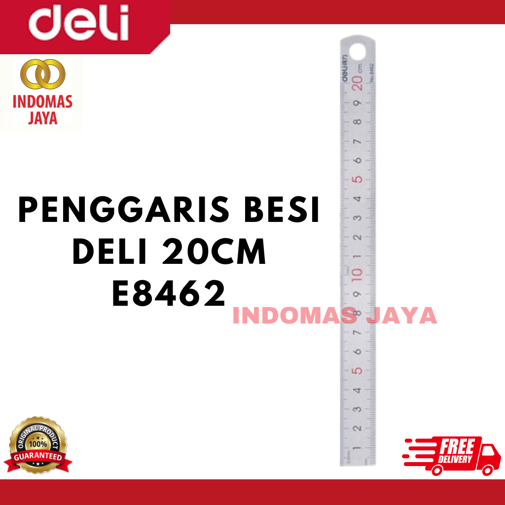 

Deli Penggaris Baja Berkualitas Tinggi Tahan Gores 20cm 8462