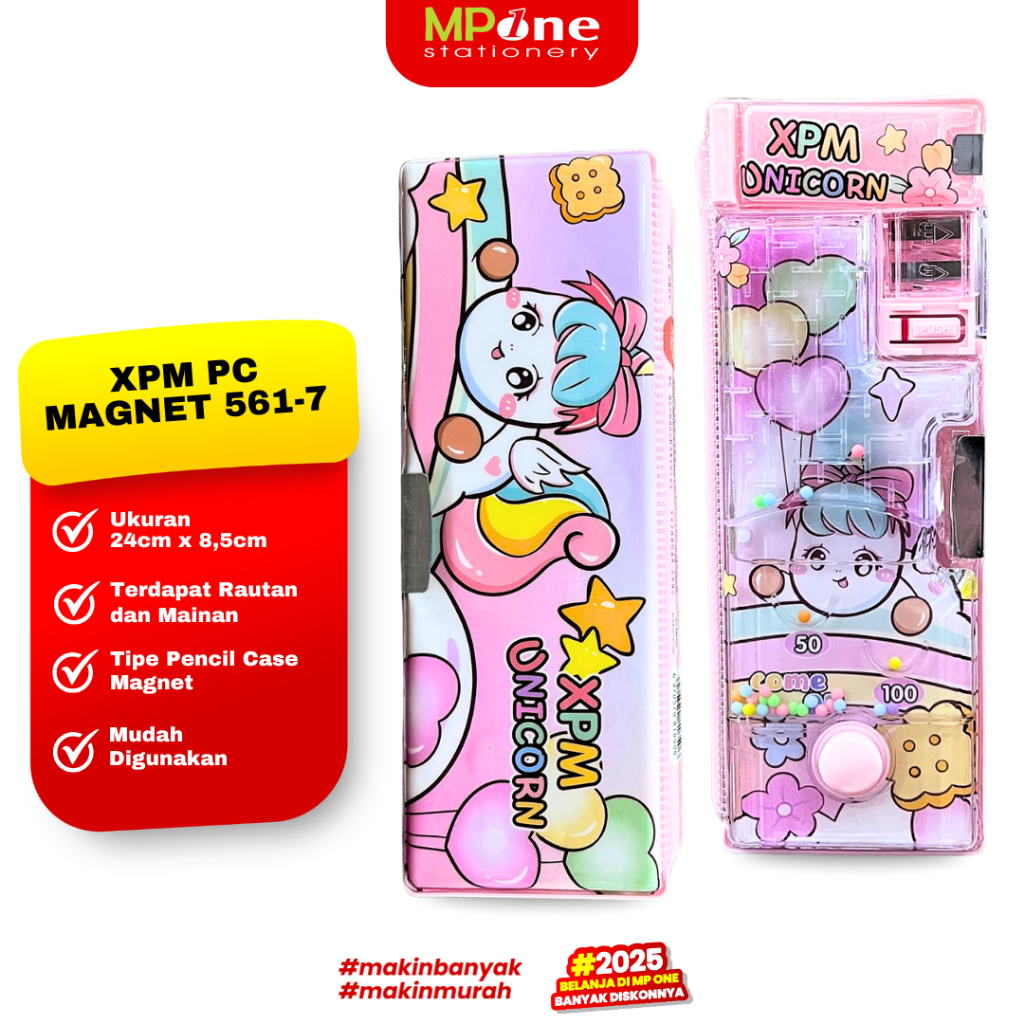 

XPM Kotak Pensil Magnet Unicorn 561-7 / Pensil Case Magnet + Game Air Anak Sekolah XPM