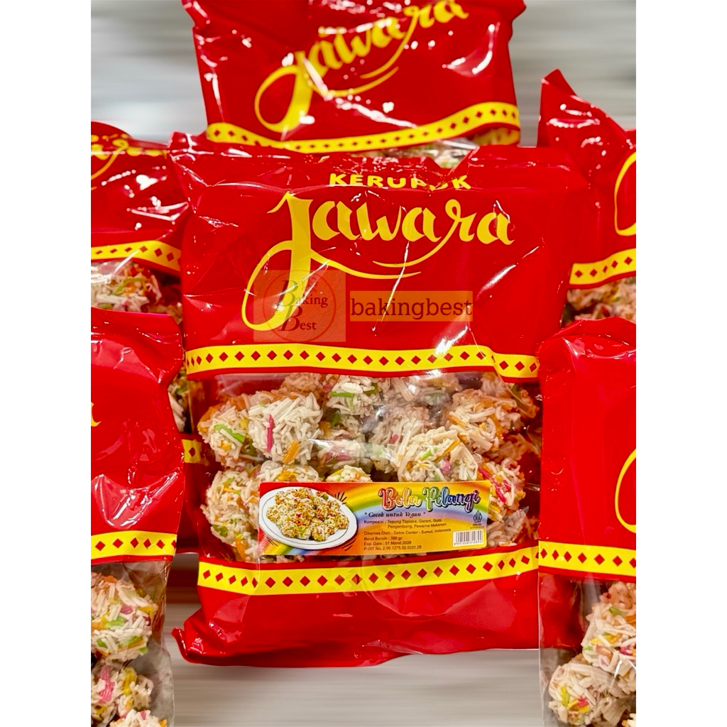 

Kerupuk Bola Pelangi 350 gr Halal . Cocok untuk Vegan Serbaguna Makanan Cemilan Snack
