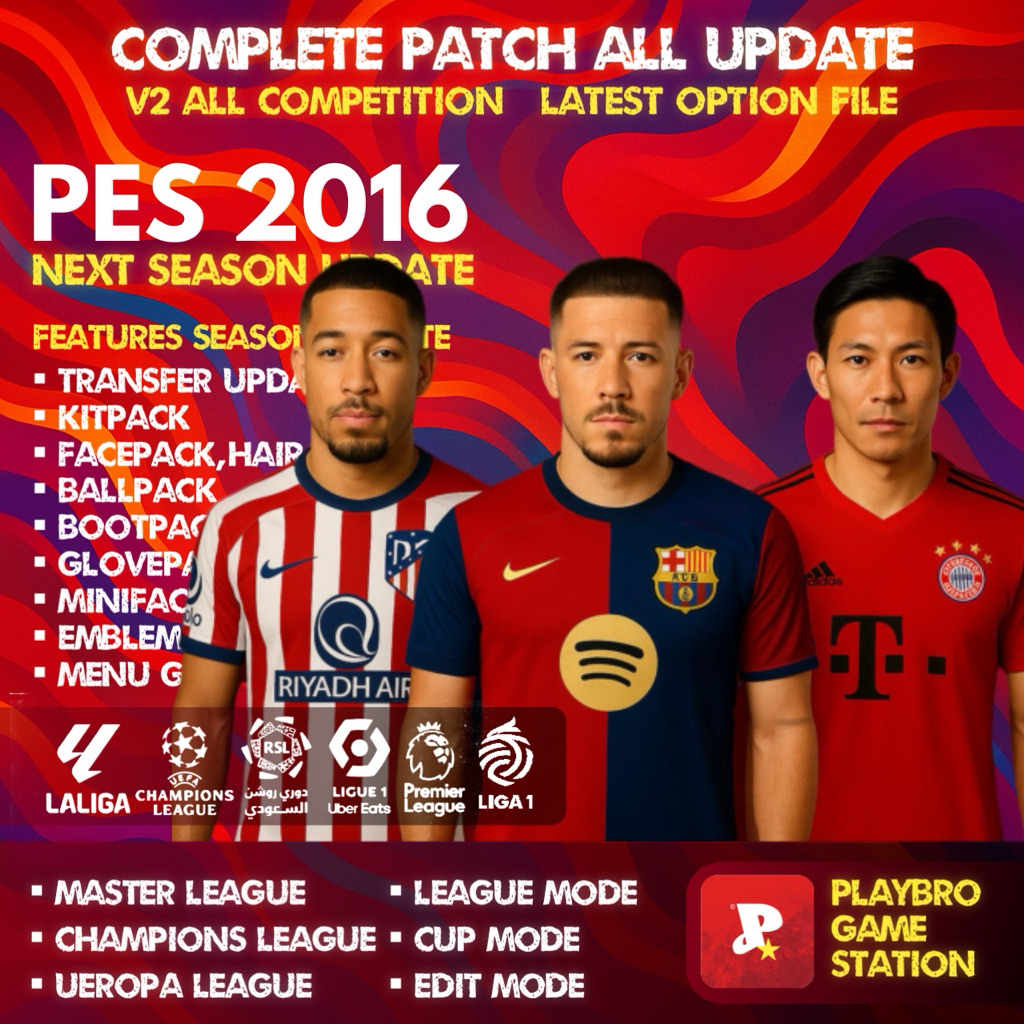 PES 2016 Season Update 2026 - Game PC/Laptop (Download to Play Bro)