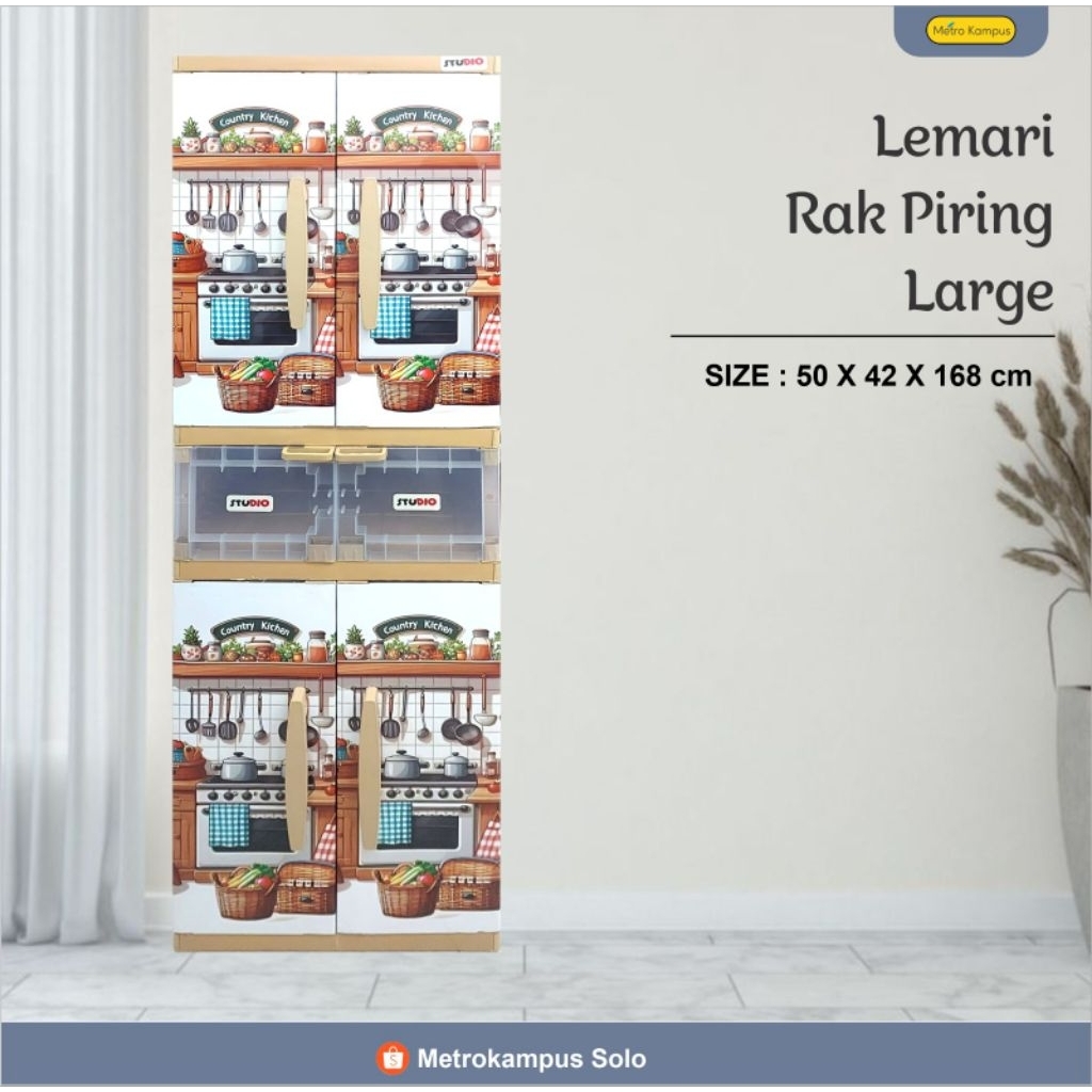 lemari rak piring large/lemari labubu/rak piring motif/lemari rak piring