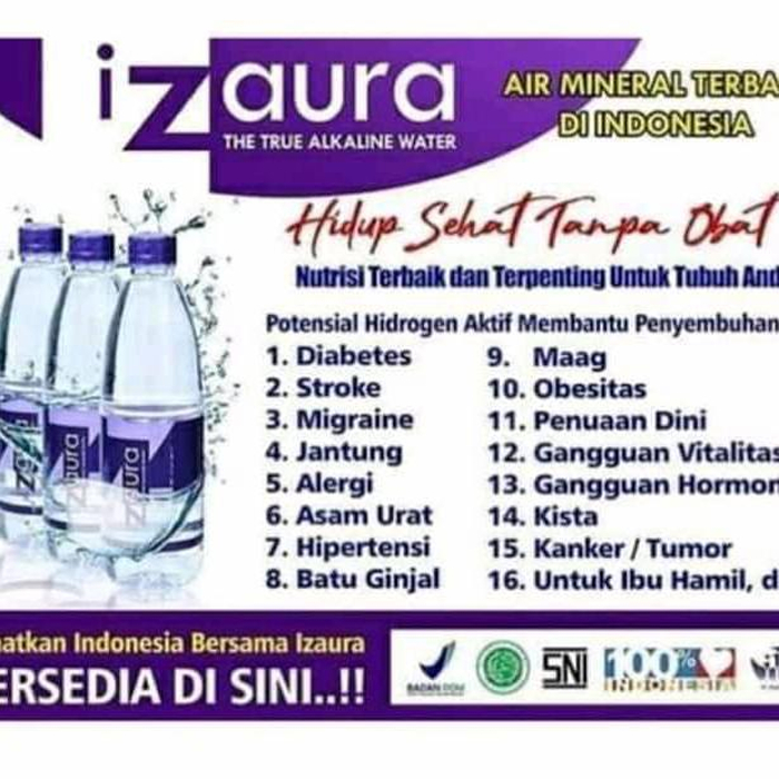 

izaura air minum ph tinggi original