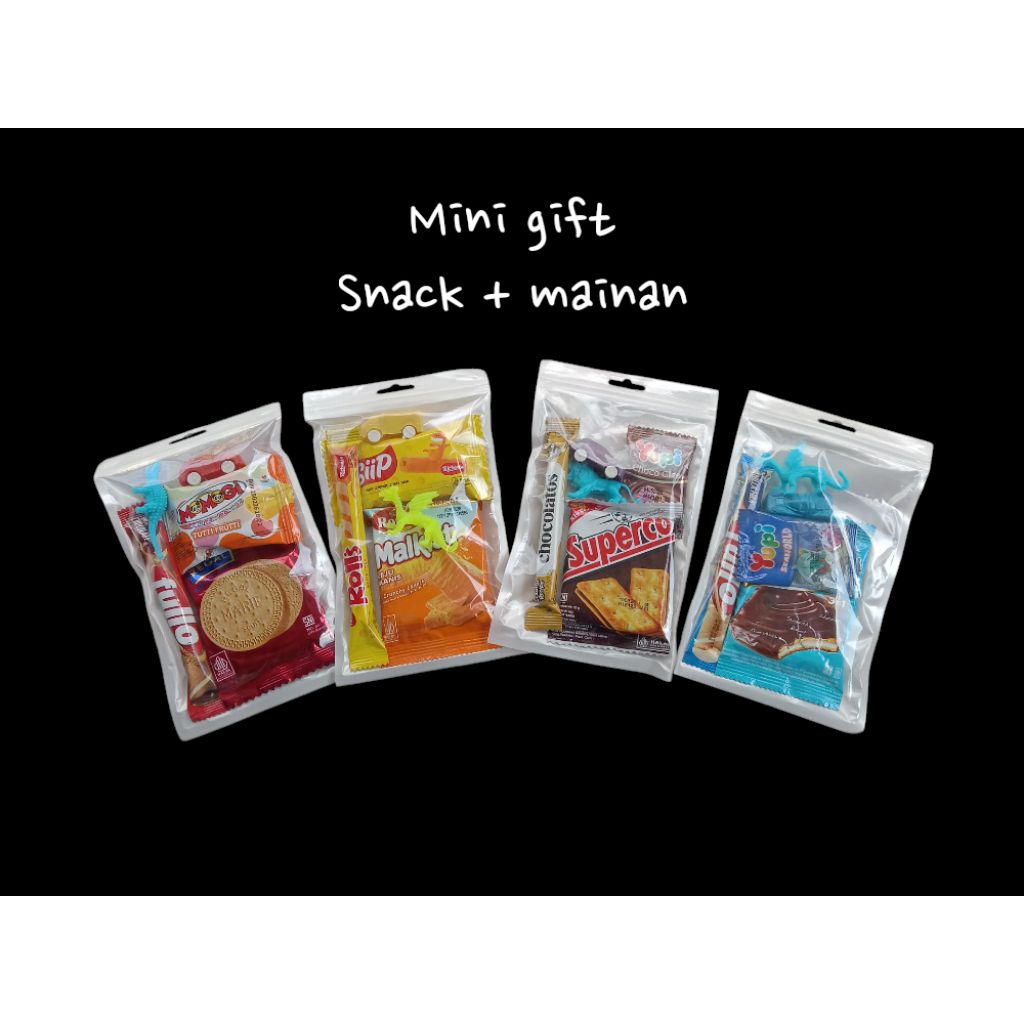 

Mini gift bingkisan isi snack dan mainan harga terjangkau bisa pilih warna tem