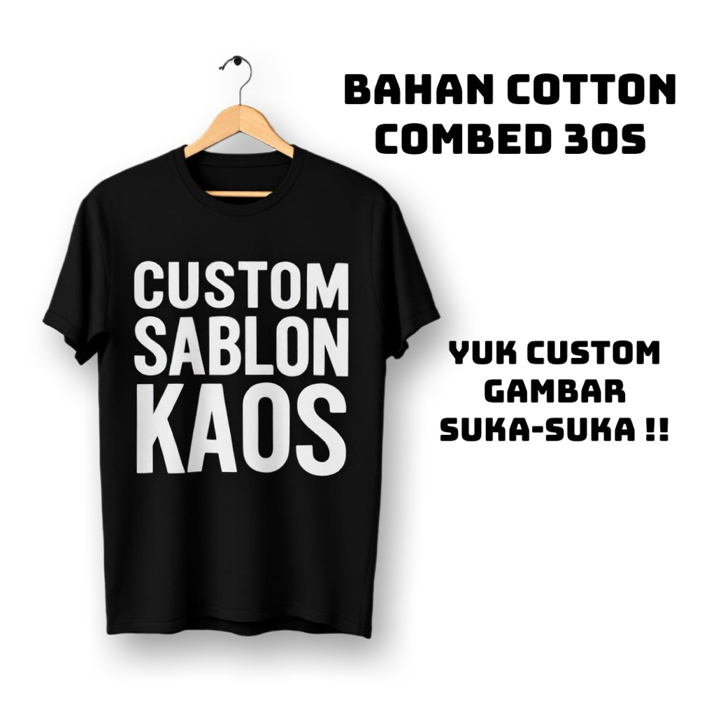 Kaos Custom Foto Aesthetic / Kaos Sablon Satuan / Kaos Sablon Digital DTF / Kaos Viral Tiktok / Baju