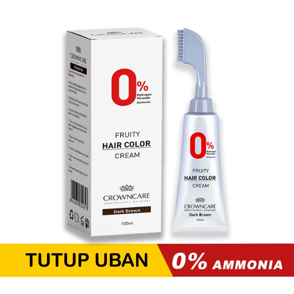 CROWNCARE Fruity Hair Color Cream Pewarna Rambut Aman BPOM Cat Rambut Permanen Warna Fashion