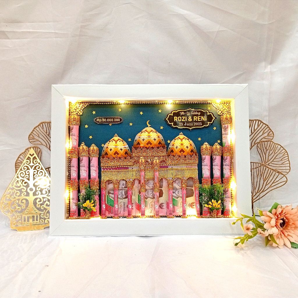 Mahar Pernikahan Islami / Mahar Masjid / Bingkai Mahar Pernikahan Murah / Mahar Minimalis