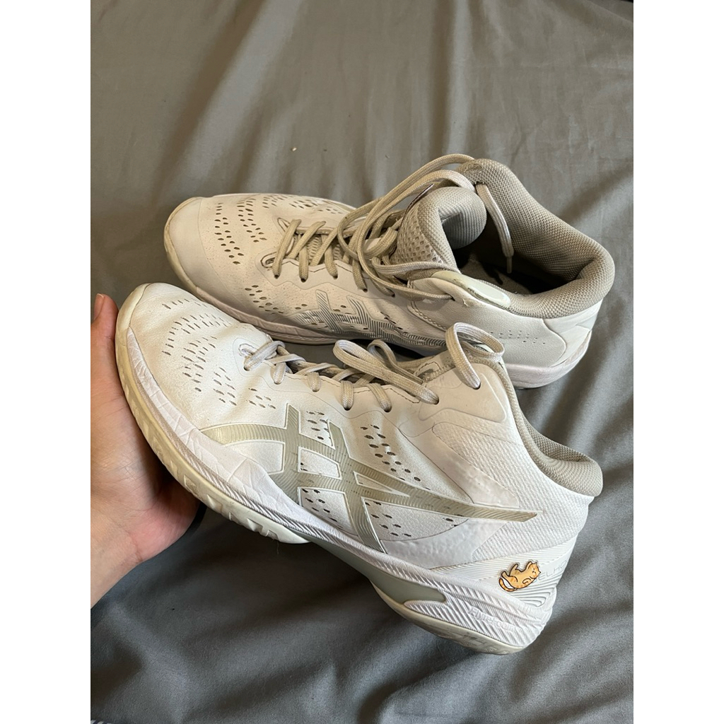 asics gelhoop white silver