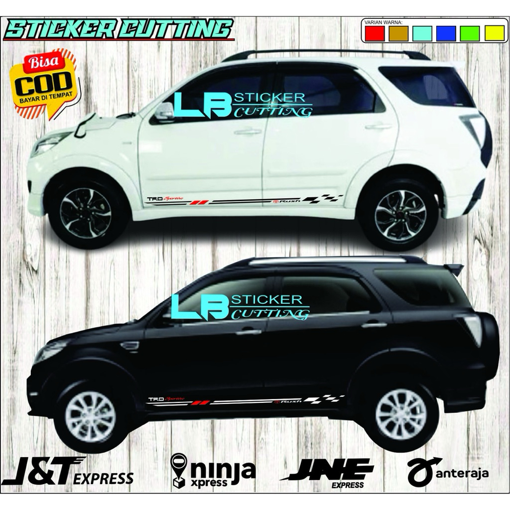 new design sticker stiker body rush GR sport list stripe mobil toyota rush GR sport old/new keren
