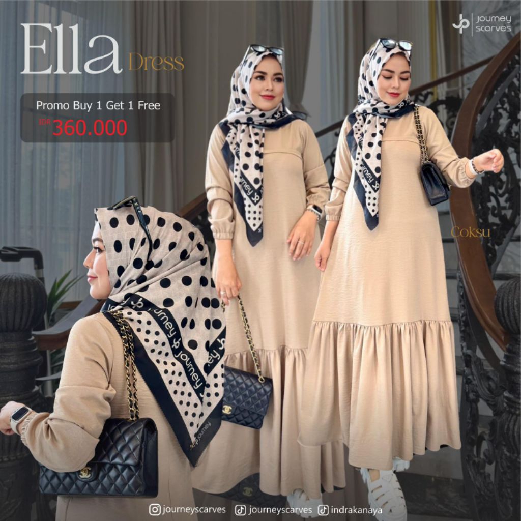 READY ELLA DRESS Ela dress JP gamis journey ela