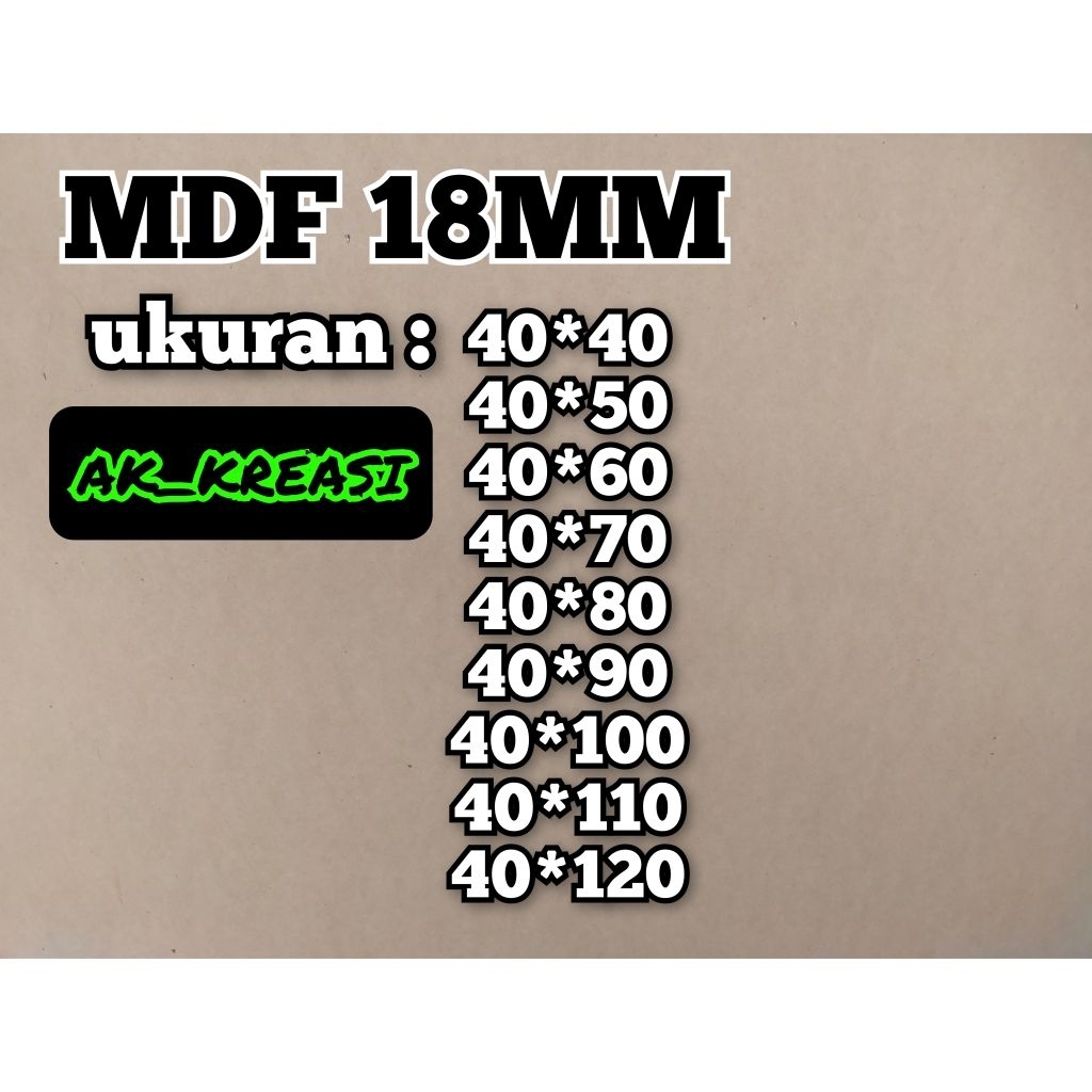 MDF / HARBOT 18MM POTONGAN