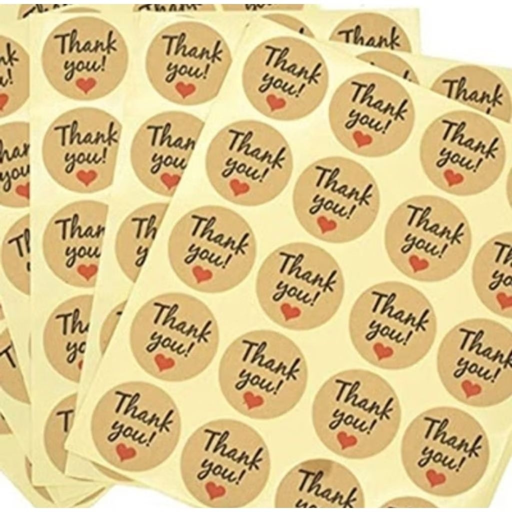 

stiker thankyou bulat = 20 pcs ukuran Diameter 2.5 cm bahan cromo