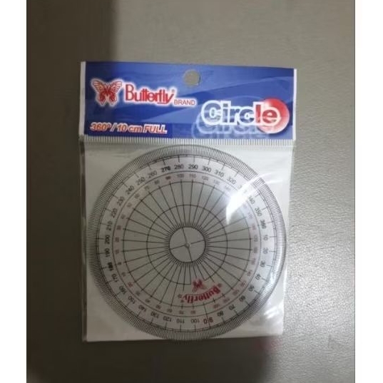 

Penggaris Busur Derajat 360 Butterfly 10cm