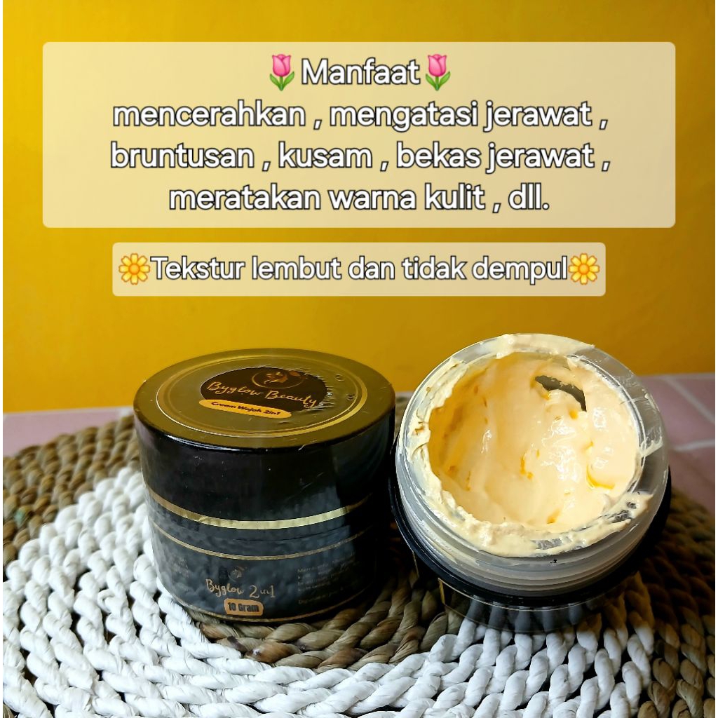 Cream Wajah 2in1 Byglow | cream wajah glowing | cream pemutih wajah | cream siang malam | cream waja
