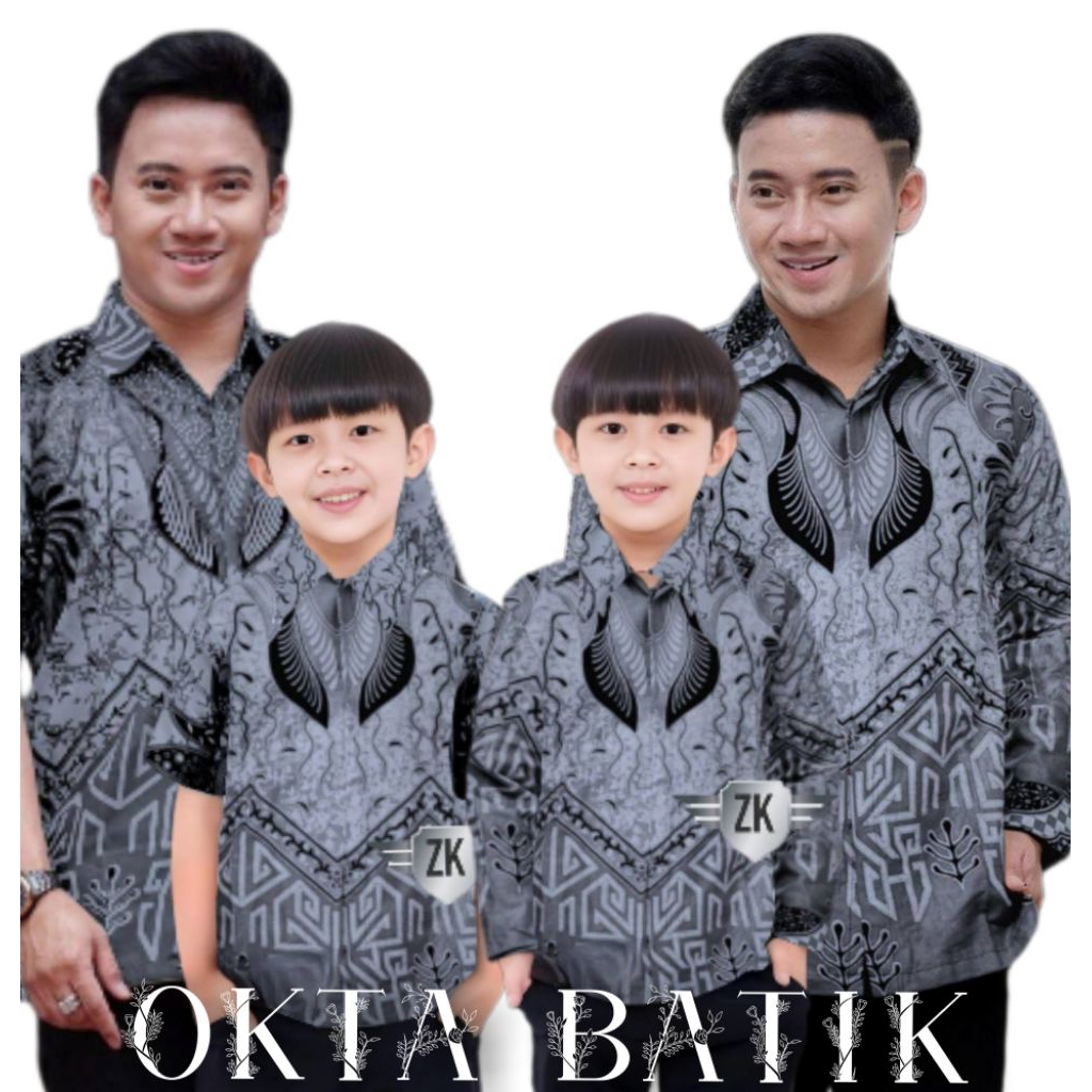 kemeja batik anak laki laki lengan panjang batik ayah dan anak cowok