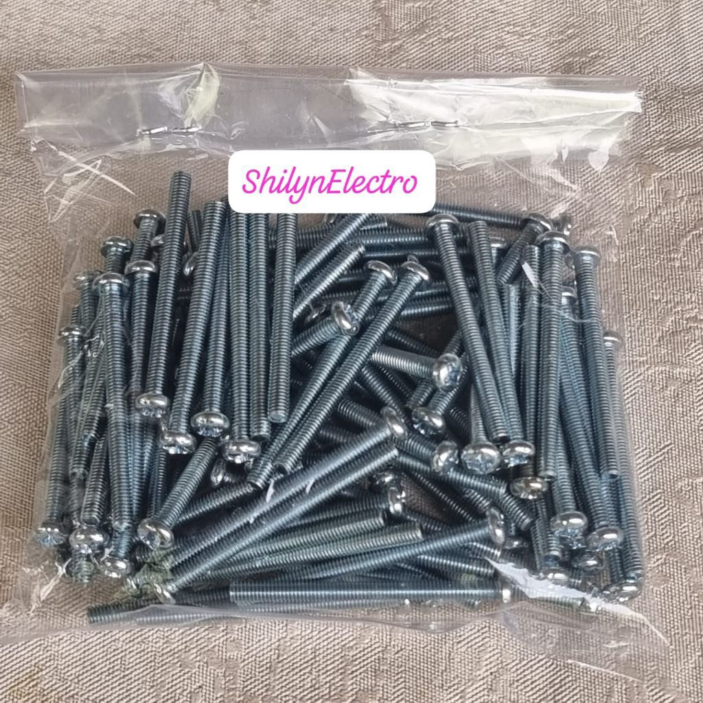 100pcs BAUT 3X50MM PANJANG 5CM BAUT JP M3 3MM X 50MM