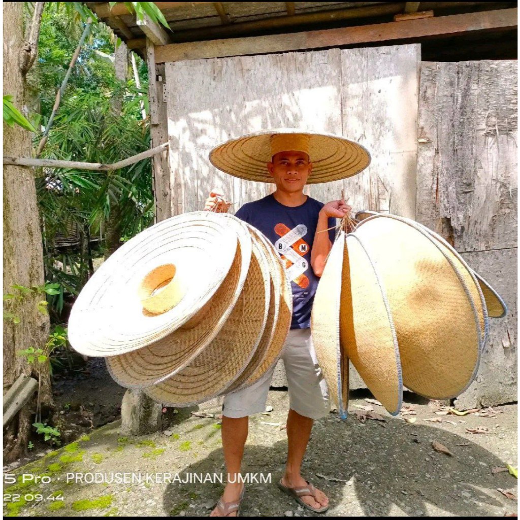 Caping topi Vietnam petani lebar 70-80cm