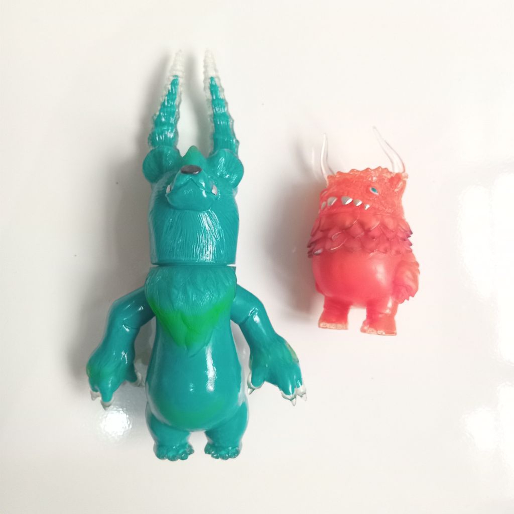 sofubi DAN pogola red clear & moo blue clear set 2 pcs