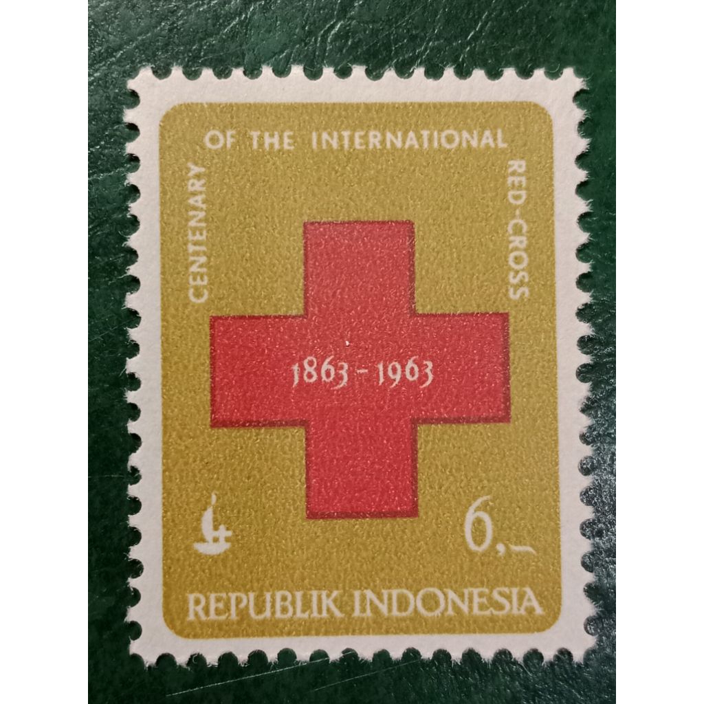 

Prangko Indonesia Rp 6 Seabad Palang Merah Tahun 1963 UN USED