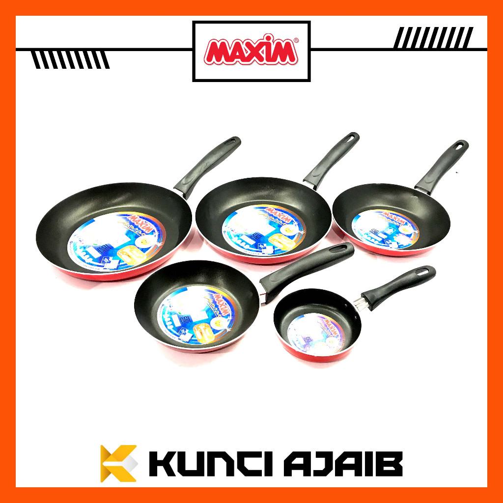 MAXIM Valentino Teflon Alat Masak Penggorengan Anti Lengket Dapur Kitchen Ware Frypan Tevlon Teplon