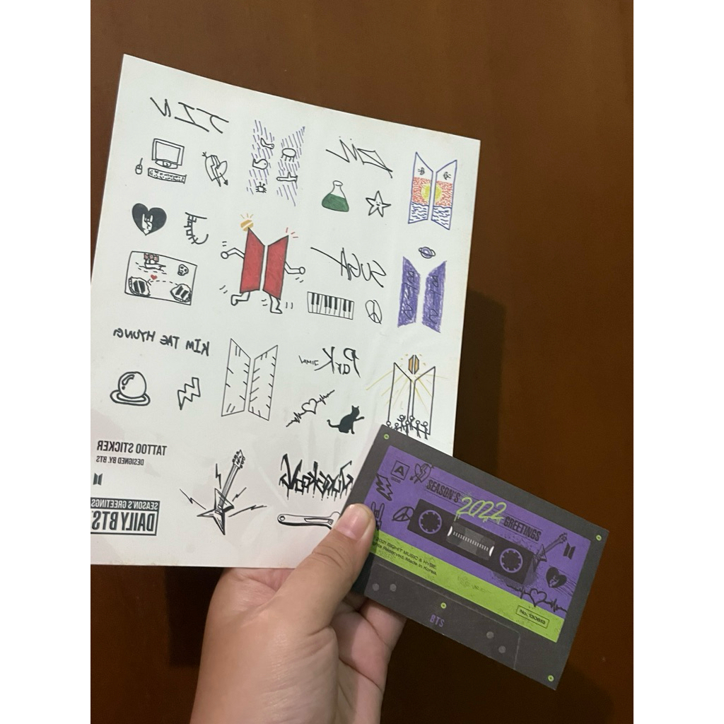 

take all sticker BTS and stickey notes originan BTS sharing season 2022