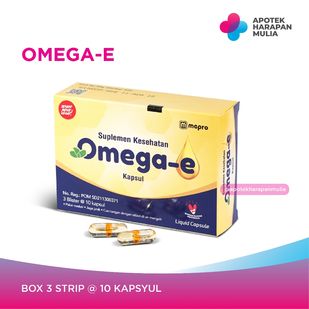 Omega-e Minyak ikan omega 3 dan vit. E, liquid capsule