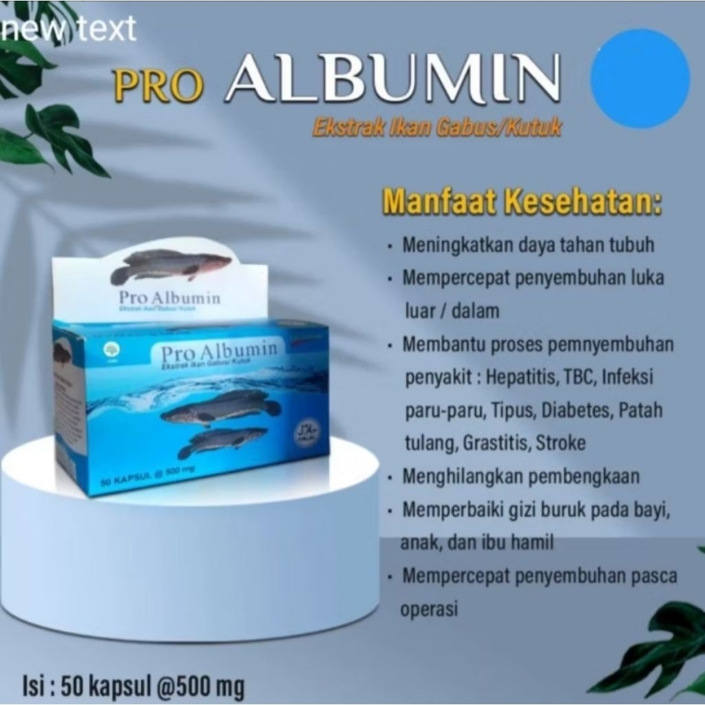 Pro Albumin Ektrak Ikan Gabus | Pro Albumin isi 50 kapsul/ kapsul kutuk / ekstra kutuk