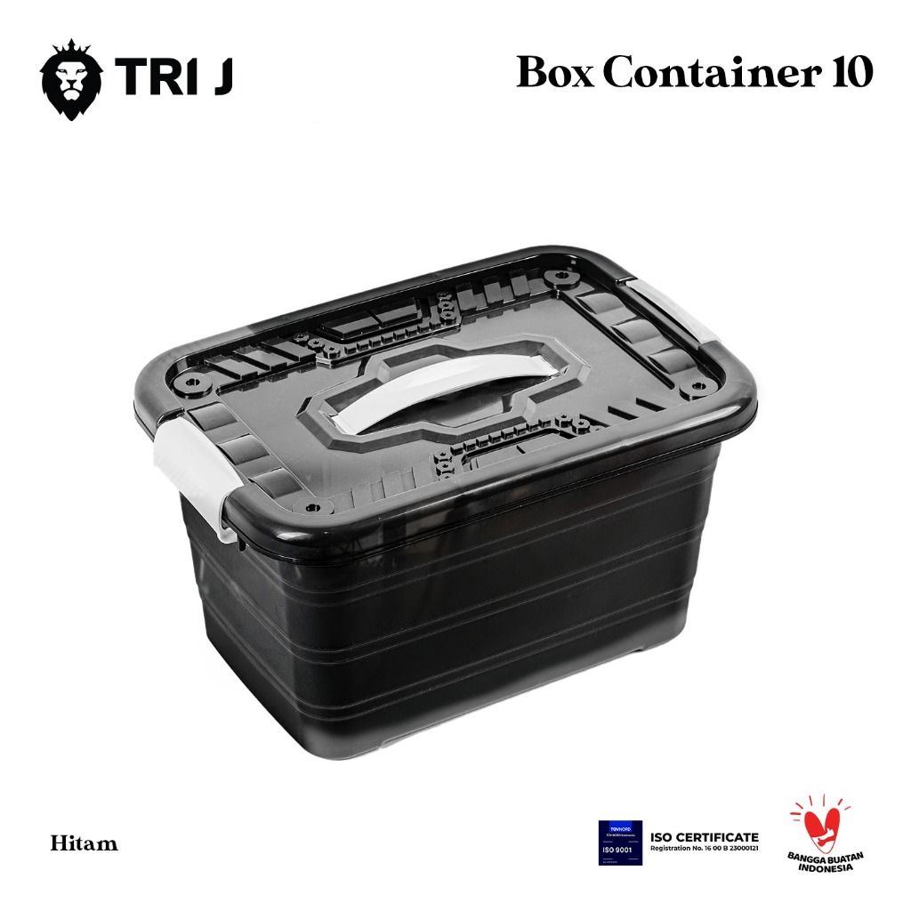 Box Container 10 Liter TRI J Dengan Pegangan Ekonomis / Box Container Serbaguna