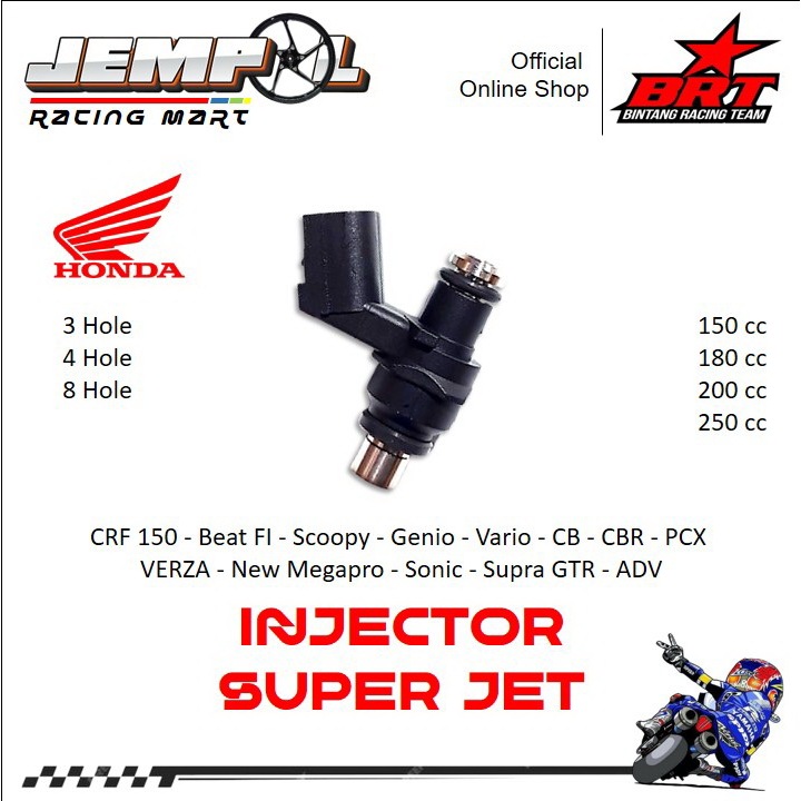 BRT Injector Injektor HONDA 150 180 200 250cc CRF Beat Scoopy Genio Vario CBR PCX Verza Sonic Supra