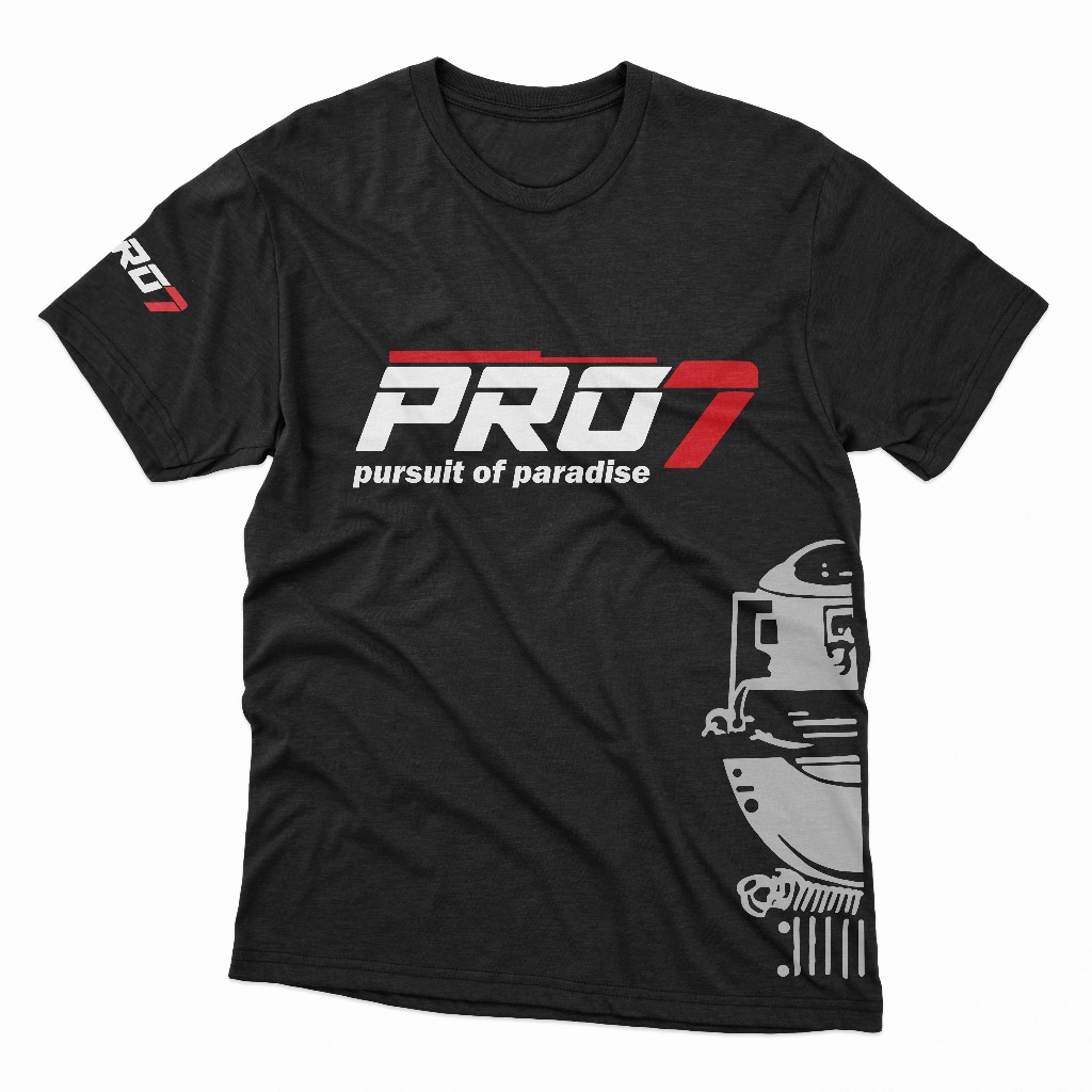 kaos PRO 7 Pursuit of Paradise Team Pro 7 Auto Lighting Diesel Party Baju Regular