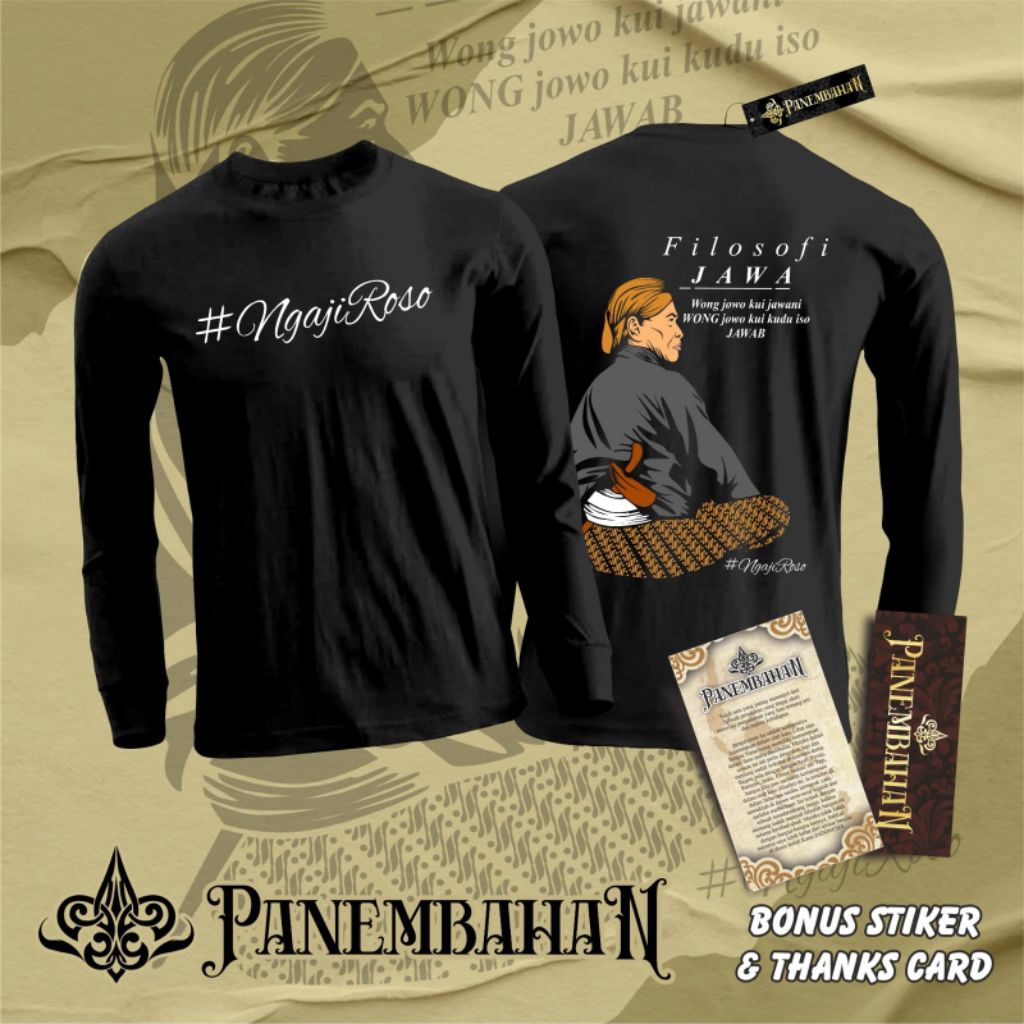 panembahan kaos jawa ngaji roso lengan panjang