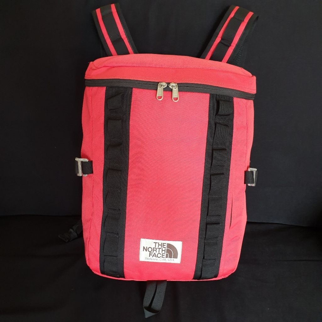 Tas Ransel The North Face Pria Kanvas Merah