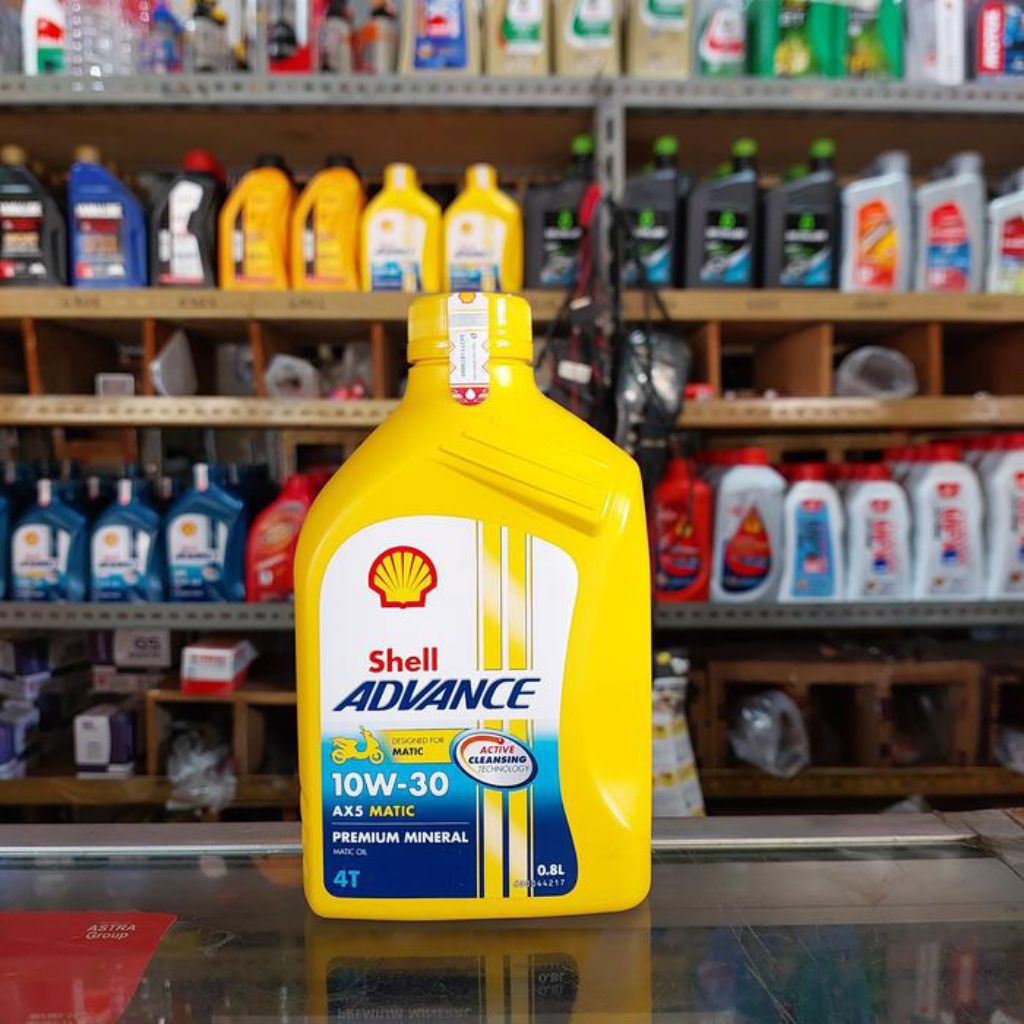 Oli Shell AX5 Matic Kuning 800 ml motor