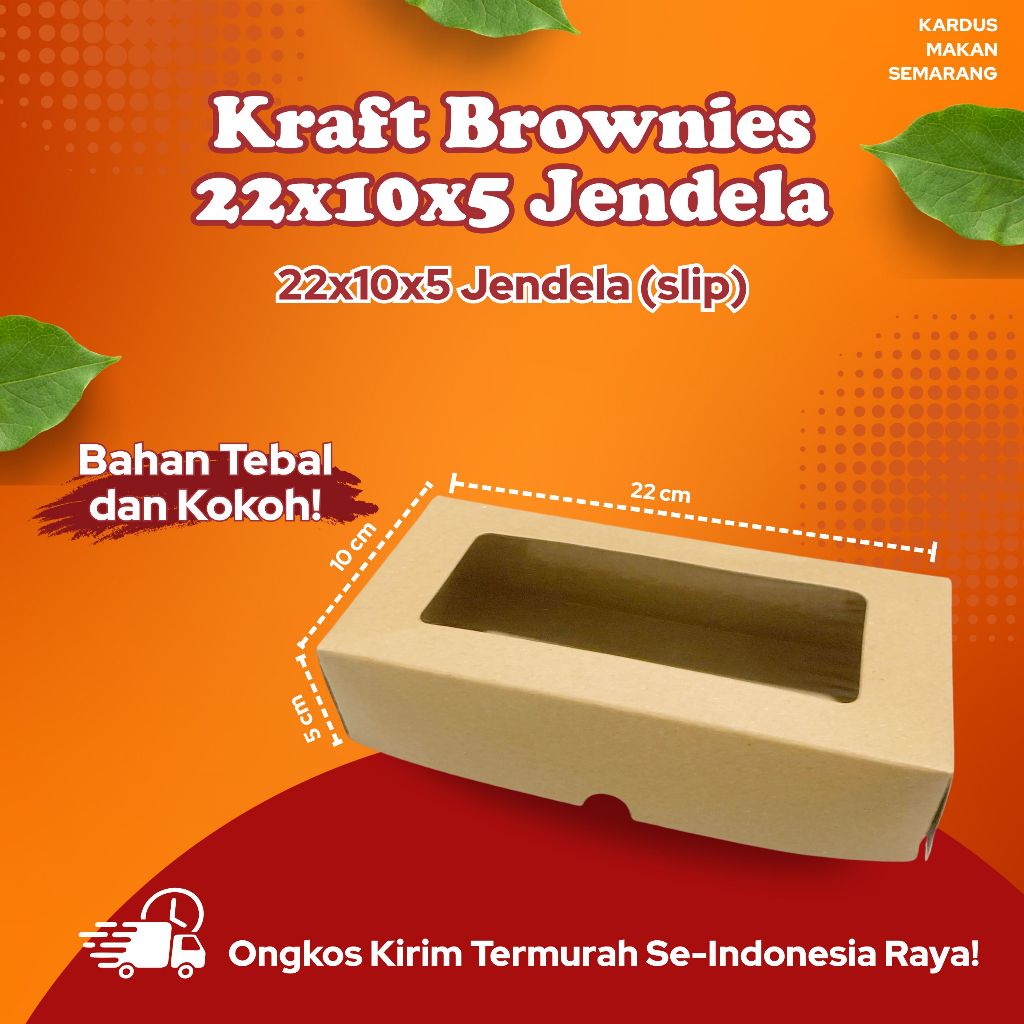 

Dus Kraft 22x10x5 Brownies M Snack Donat 22 x 10 x 5 Bronis Bolen Sate Pastel Sus Dus Kue - Kardus Roti – Kardus Box Termurah se Shopee