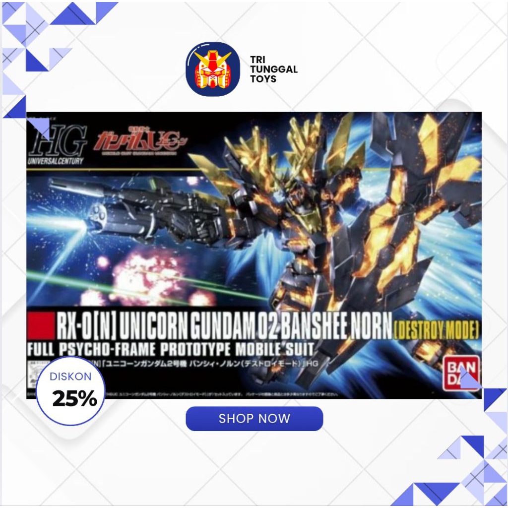 HG 1/144 RX-0[N] Unicorn 02 Banshee Norn (Destroy Mode) Gundam Bandai