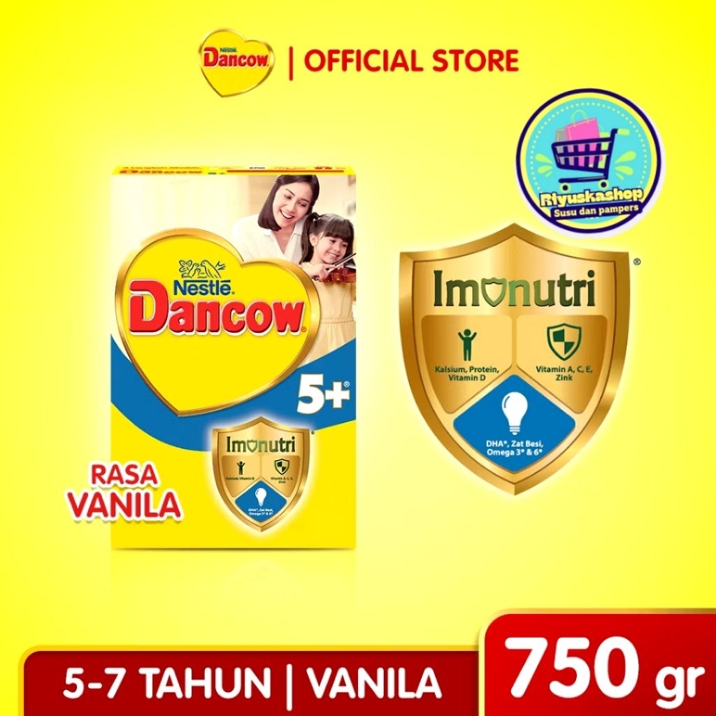 

dancow 5+ vanila 750 gram | dancow 5+ vanila