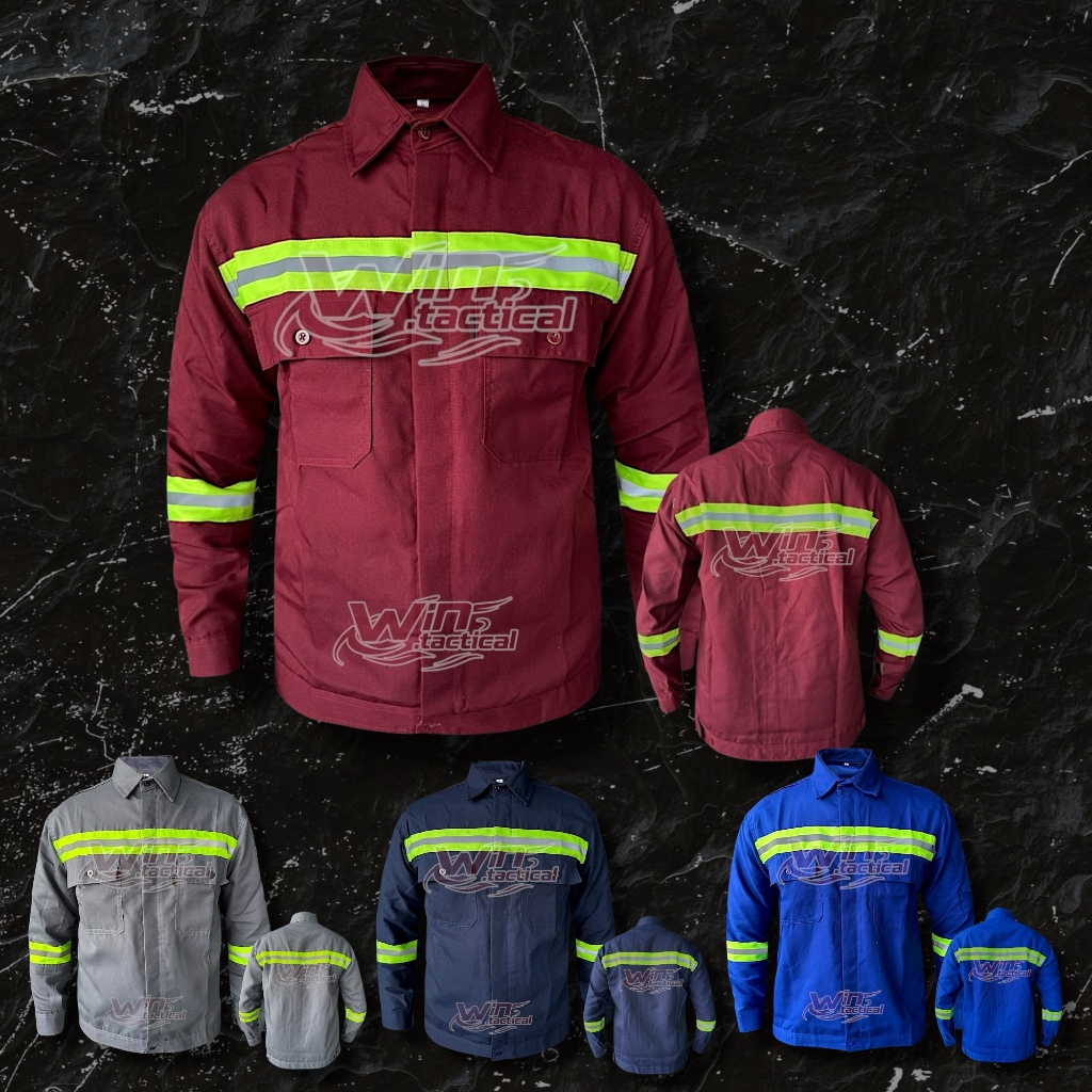 Wearpack Atasan Kemeja Safety Baju Sefty Lengan Panjang Kancing