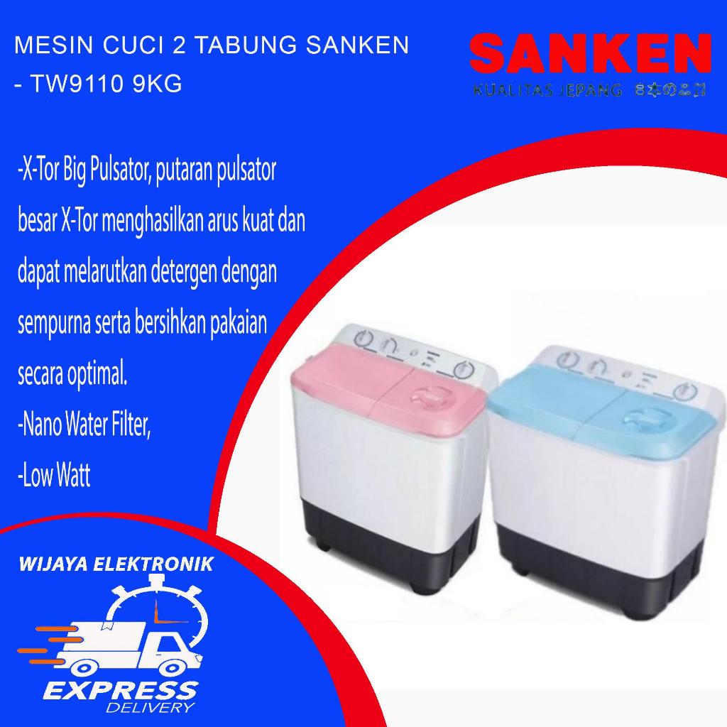 MESIN  CUCI SANKEN  TW-9110 2 TABUNG TW 9110