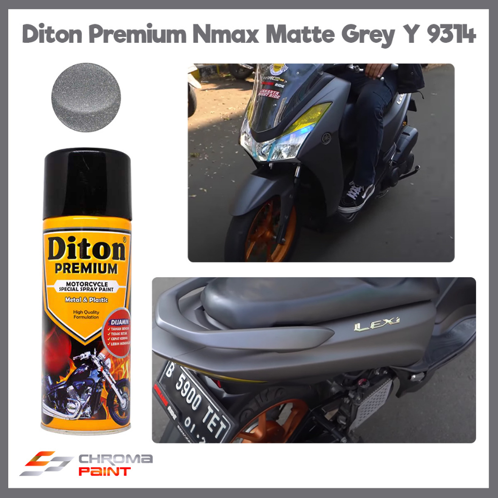 Cat Semprot Diton Premium Yamaha Color Warna Abu-abu - Nmax Matte Grey Y 9314