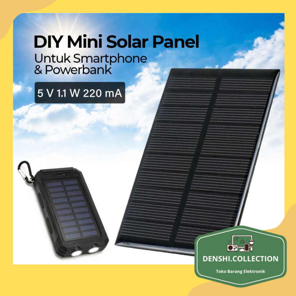 Taffware Solar Panel Mini Polycrystalline DIY Power Bank 5V 1.1W 220mA