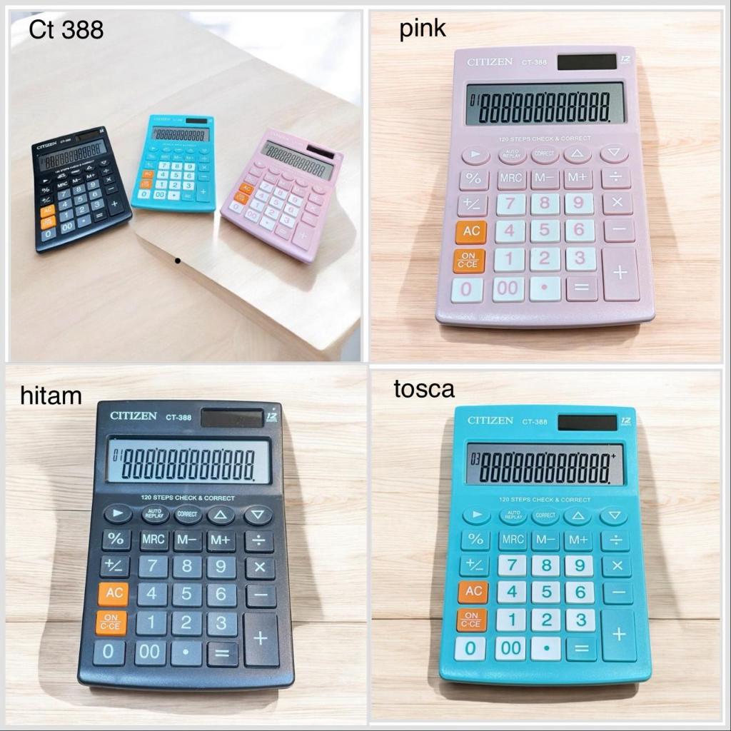 

CALCULATOR SDC 388 CT 388 COLOUR SERIES 12 DIGIT CHECK ULANG DAN CORRECT WARNA MENARIK KALKULATOR 388 CT