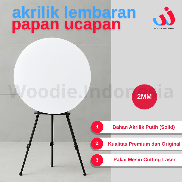 Papan Ucapan Akrilik Lingkaran - Frame Bingkai Ucapan Wisuda - Display Backdrop