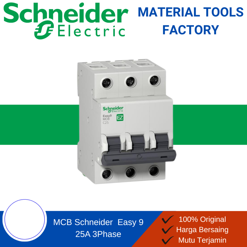MCB - MCB 25A  - MCB Schneider Easy9 25A 3 Phase